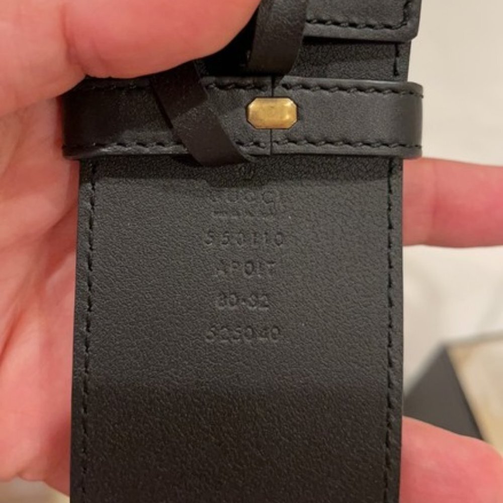 GUCCI Rhinestone Accents Leather Waist Belt - Picture 9 of 13
